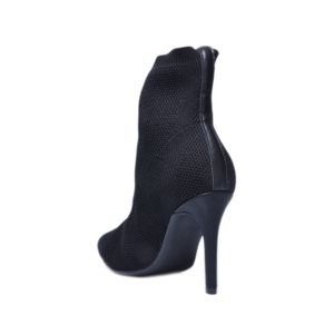 Bota Bebecê Cano Curto Knit Preto Feminina 106892
