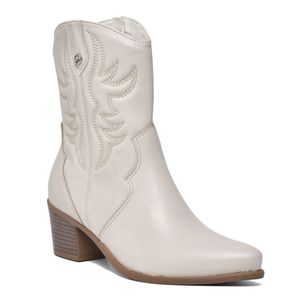 Bota Via Marte Western Bege Feminina 181865
