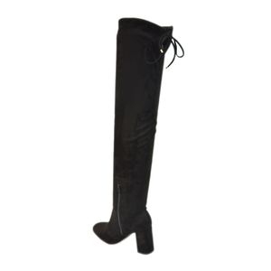 Bota Lady Choice Over The Knee Salto Alto Preto Feminina 138453