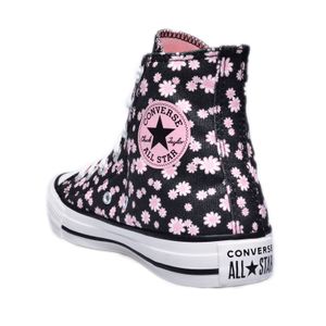 Tênis Converse All Star Cano Médio Flores Preto Feminino 141576