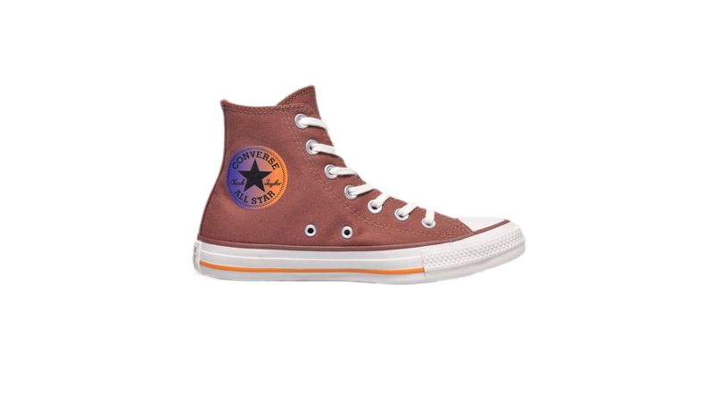 All star best sale cano medio marrom