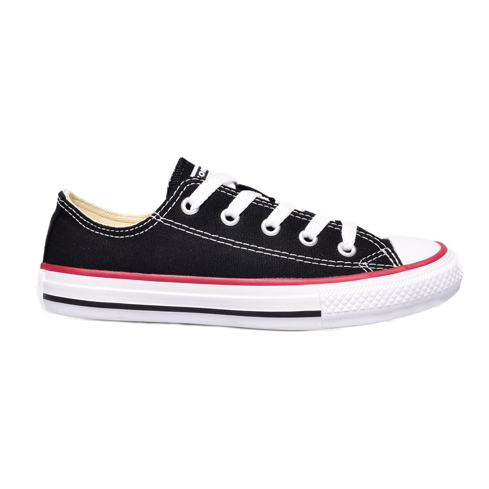 Tênis All Star CK00020007 Infantil Preto Vermelho Branco