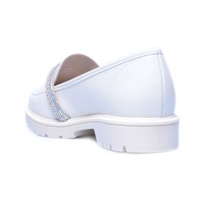 Sapato Beira Rio Mocassim Off White Feminino 182352