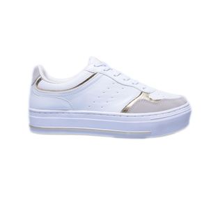 Tênis Flatform Peluche Branco Feminino 107716