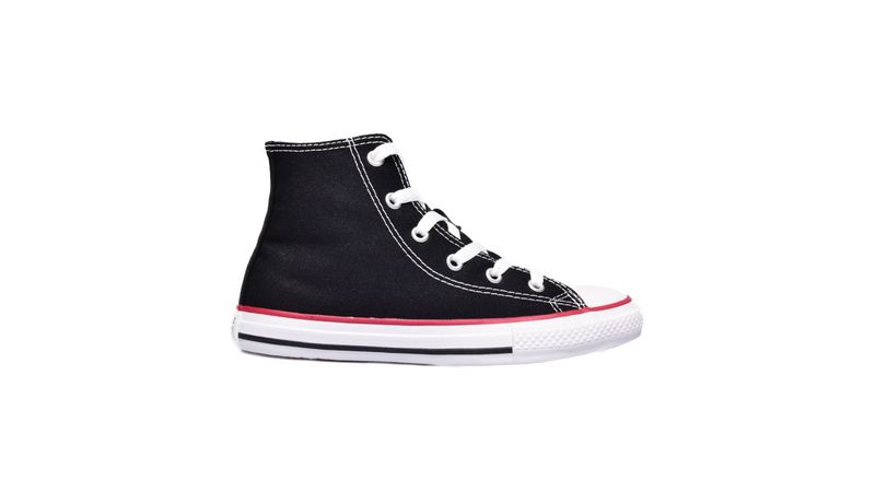 All star cano hot sale alto preto infantil