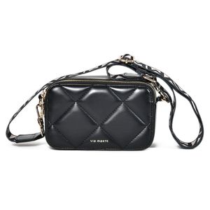 Bolsa Via Marte Tiracolo Pequena Matelassê Preto
