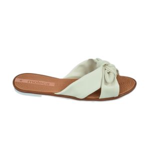 Tamanco Moleca Rasteiro Off White Feminino