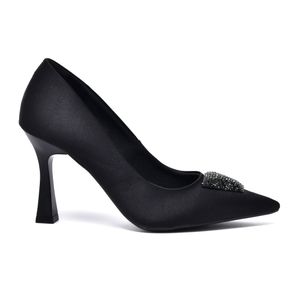 Sapato Via Marte Scarpin Salto Alto Preto Feminino