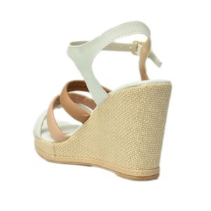 Sandália Lady Choice Anabela Off White Feminino