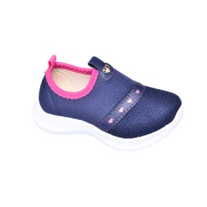 Tênis Lily Kids Corações Marinho Menina 167274
