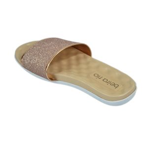 Chinelo Beira Rio Slide Gliter Rose Feminino