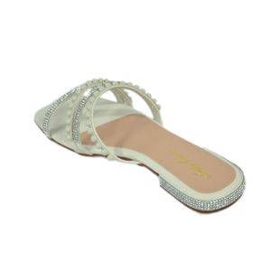 Tamanco Lady Choice Rasteiro Off White Feminino