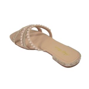 Tamanco Lady Choice Rasteiro Creme Feminino