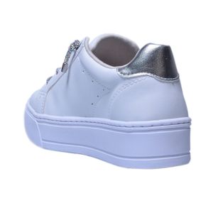Tênis Ramarim Cadarço Strass Branco Feminino