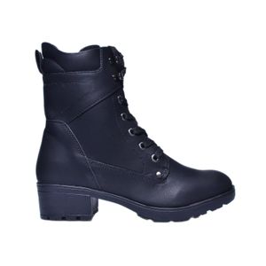 Bota Mooncity Coturno Salto Baixo Preto Feminina