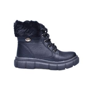 Bota Lily Kids Coturno Preto Infantil Feminina