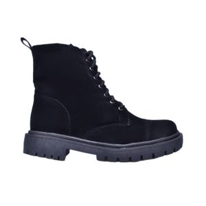 Bota Lady Choice Coturno Nobuck Preto Feminina