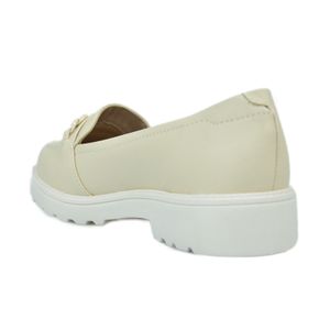 Sapato Modare Mocassim Creme Feminino