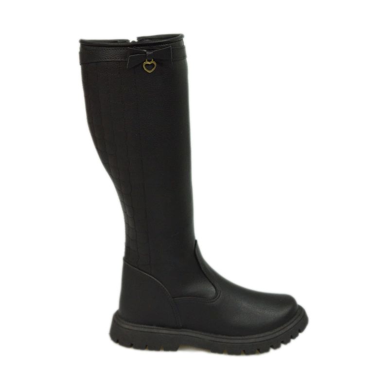 Bota-Grugui-Cano-Alto-Preto-Infantil-Menina