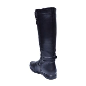 Bota Mooncity Cano Alto Salto Baixo Preto Feminina