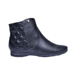 Bota Comfortflex Cano Curto Preto Feminina