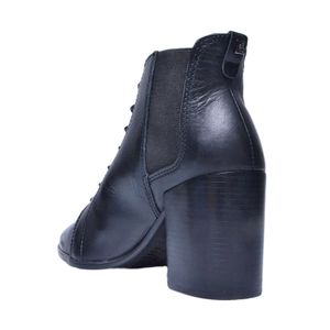 Bota Bottero Coturno Salto Alto Bico Fino Preto Feminina