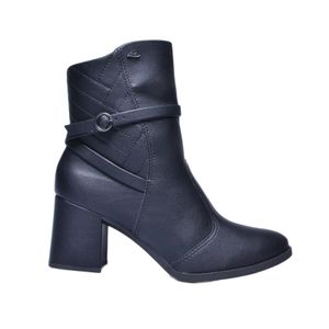 Bota Dakota Cano Curto Salto Bloco Preto Feminina