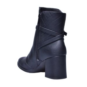 Bota Dakota Cano Curto Salto Bloco Preto Feminina
