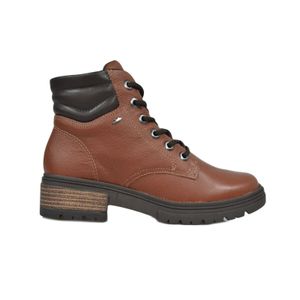 Bota Dakota Coturno Salto Baixo Marrom Feminina