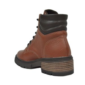 Bota Dakota Coturno Salto Baixo Marrom Feminina