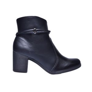 Bota Dakota Cano Curto Salto Bloco Preto Feminina