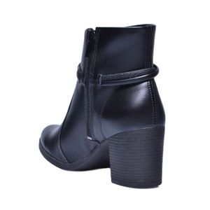 Bota Dakota Cano Curto Salto Bloco Preto Feminina