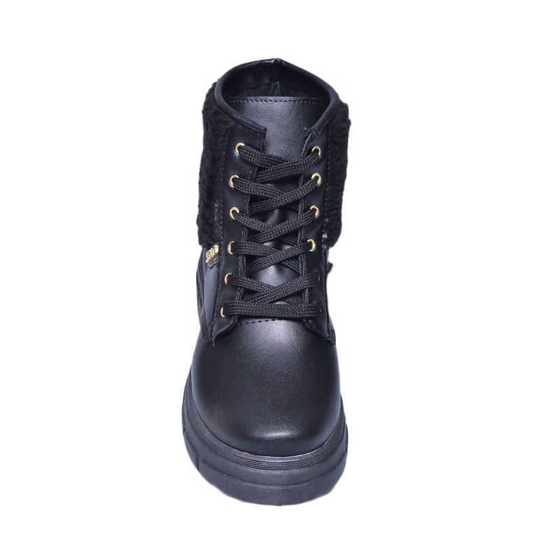 Bota-Stilo-Rose-Coturno-Preto-Infantil-Feminina