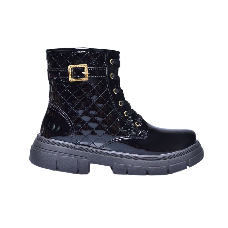 Bota-Stilo-Rose-Coturno-Verniz-Preto-Infantil-Feminina