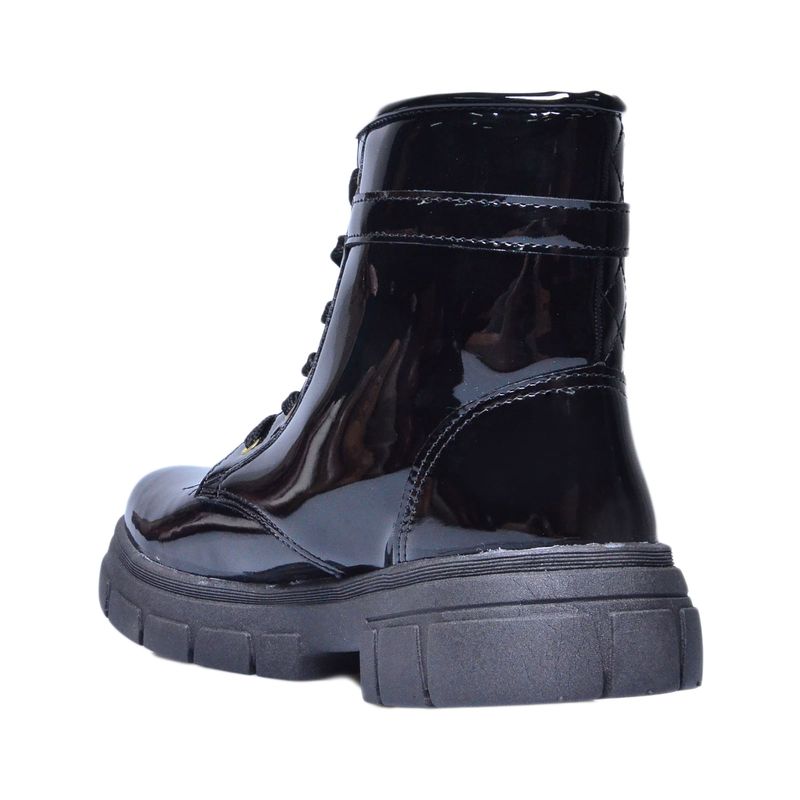 Bota-Stilo-Rose-Coturno-Verniz-Preto-Infantil-Feminina