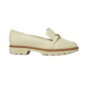 Sapato Beira Rio Mocassim Creme Feminino