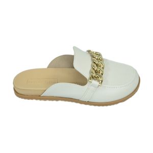 Mule Clog Moleca Off White Feminino