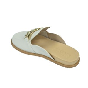 Mule Clog Moleca Off White Feminino