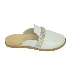 Mule Clog Moleca Off White Feminino