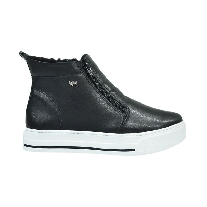 Tenis-Via-Marte-Peluciado-Cano-Medio-Preto-Feminino