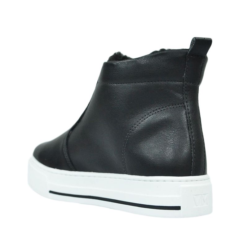 Tenis-Via-Marte-Peluciado-Cano-Medio-Preto-Feminino