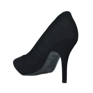 Sapato Vizzano Scarpin Bico Fino Nobuck Preto Feminino