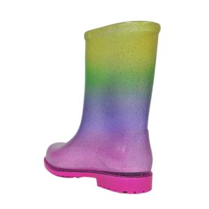 Bota Grendene Kids Galocha Barbie Rosa Amarelo Infantil Feminino