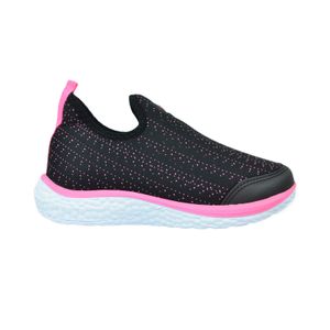 Tênis Via Vip Preto Rosa Infantil Feminino VV9515/PTO/PNK