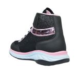 Tenis-Via-Vip-Cano-Medio-Preto-Rosa-Infantil-Feminino-Vv8504-Pto-Rsa