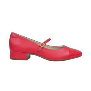 Sapato Moleca Scarpin Salto Baixo Vermelho Feminino 5795.103