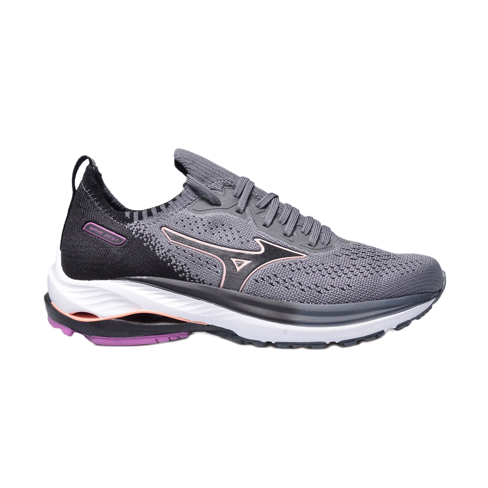 Tenis Mizuno Wave Zest Cinza Feminino