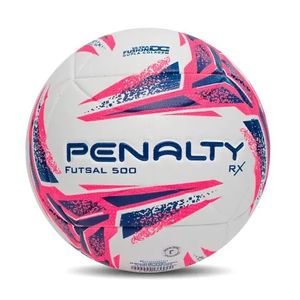 Bola Penalty Futsal Rx 500 Branco/Rosa/Azul 521342-1565