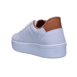 Tênis Izalu Branco Caramelo Feminino 21085iz