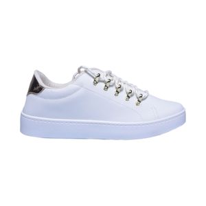 Tênis Izalu Branco Dourado Feminino 10075iz